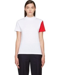 Jacquemus White Red Colorblock High Collar Le T Shirt
