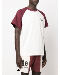 Rhude Logo Embroidered Cotton T Shirt