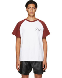 Rhude Red White Raglan Logo T Shirt