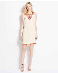 Ann Taylor Embroidered Beaded Shift Dress
