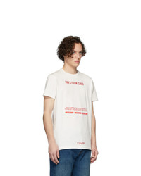Han Kjobenhavn Off White And Red Artwork T Shirt