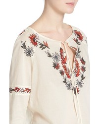 Tory Burch Embroidered Peasant Top