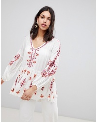 Free People Embroidered Tunic Top