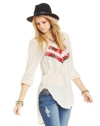 Free People Embroidered High Low Peasant Tunic