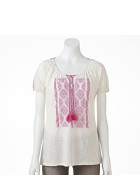Sonoma Life Style Embroidered Peasant Top