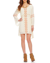 Miss Me Embroidered Peasant Dress