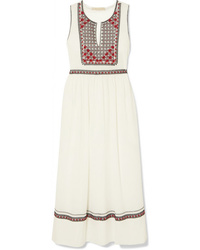 Vanessa Bruno Lynsha Embroidered Cotton Voile Midi Dress