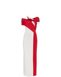 White and Red Evening Dress