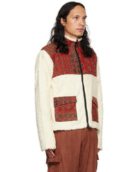 Karu Research Off White Kantha Embroidery Jacket