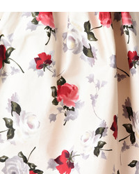 Hell Bunny Plus Size 1950s Style Cream Red Florals Rosemary Swing Dress