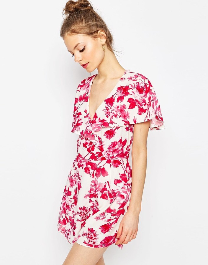 ruffle wrap playsuit