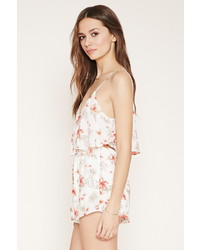 Forever 21 Floral Flounce Layered Romper
