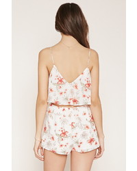 Forever 21 Floral Flounce Layered Romper