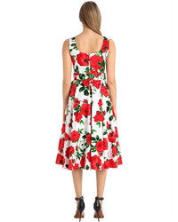 Samantha Sung Floral Print Stretch Cotton Dress