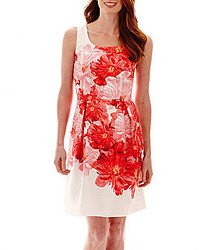 Studio 1 Sleeveless Floral Print Fit And Flare Dress