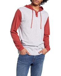 RVCA Pick Up Hooded Henley Sweatshirt