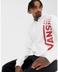 Vans Pullover Hoodie With Large Logo In White Vn0a3hwvwht1