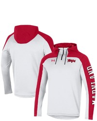 Under Armour White Maryland Terrapins Throwback Special Game Quarter Zip Pullover Hoodie At Nordstrom