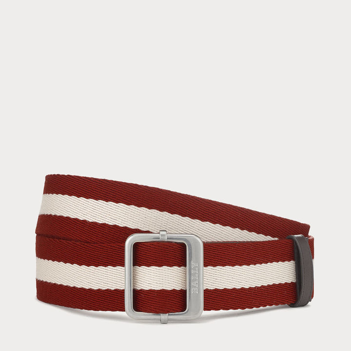 Bally garnet discount stripe belt