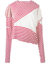 MM6 MAISON MARGIELA Asymmetric Striped Sweater