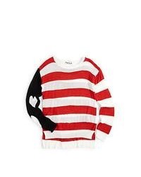 Flowers by Zoe Girls Striped Sweater Red White Blue