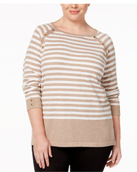 Karen Scott Plus Size Striped Sweater Only At Macys