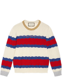 Gucci Wool And Lace Knit Top