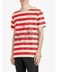 Burberry Adventure Print Striped Cotton T Shirt
