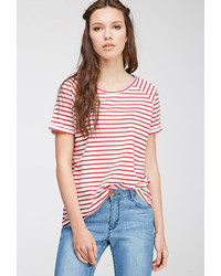 red and white striped tee shirt womens