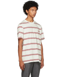 Ps By Paul Smith Off White Red Happy T Shirt