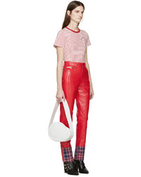 Marc Jacobs Red White Striped T Shirt