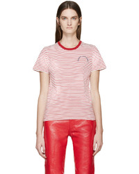 Marc Jacobs Red White Striped T Shirt