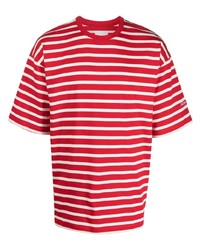 Philippe Model Paris Stripe Print Logo Embroidered T Shirt