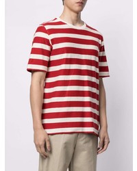 Man On The Boon. Striped Crew Neck T Shirt