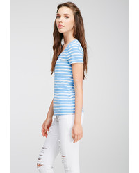 Forever 21 Striped Scoop Neck Tee