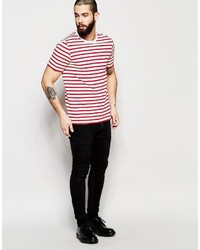 Farah T Shirt With Breton Stripe Slim Fit