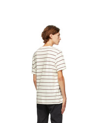Levis White And Red Stripe Pocket T Shirt