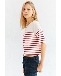 BDG Sheer Striped Cropped Top