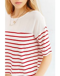 BDG Sheer Striped Cropped Top