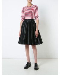 Comme Des Garcons Play Comme Des Garons Play Little Red Heart Striped T Shirt