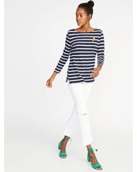 Old Navy Relaxed Graphic Mariner Stripe Tee For