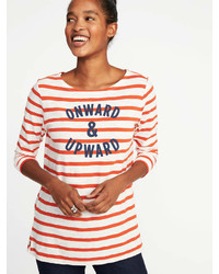 Old Navy Relaxed Graphic Mariner Stripe Tee For