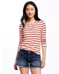 Old Navy Relaxed Lace Up Top For