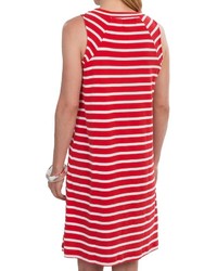 August Silk Cotton Stripe Dress Sleeveless