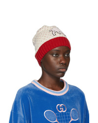 Gucci Off White Lamb Patch Beanie