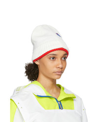 Ader Error White And Red Puma Edition Knit Beanie