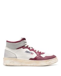 AUTRY Distressed Finish High Top Sneakers