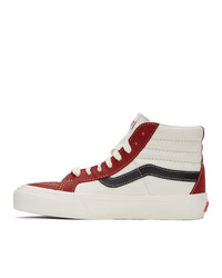 Vans Red And Off White Sk8 Hi Reissue Vi Sneakers