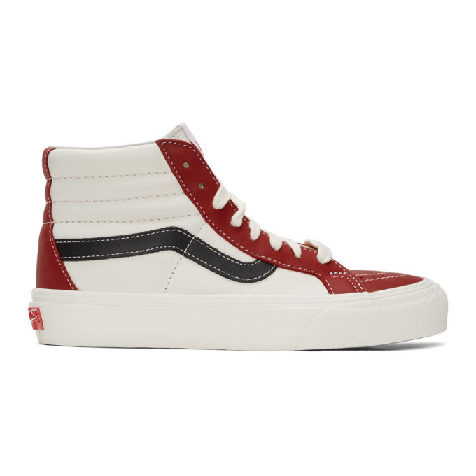 Separately affix Perennial Vans Red And Off White Sk8 Hi Reissue Vi Sneakers, $72 | SSENSE | Lookastic