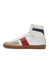 Saint Laurent White And Red Court Classic Sl10h Sneakers